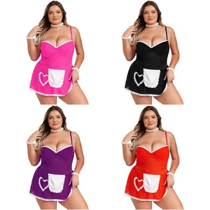 Womens Mini Dress Arm Bands Lingerie Clubwear Underwear Lace Choker Cosplay - Foto 1 di 35