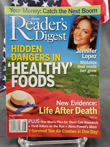 Reader's Digest Magazine August 2003 Jennifer Lopez KOSTENLOSER VERSAND!!! - Bild 1 von 2