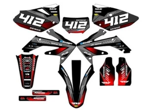 2004-2018 CRF 250 X SURGE Black Senge Graphics Kit Compatible with Honda - Picture 1 of 10