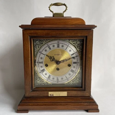 Running Vtg Howard Miller Mantle Clock w Westminster Chimes Key Wind 613-182 Cover