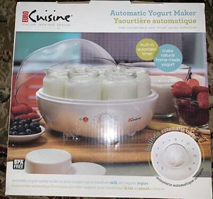Euro Cuisine Digital-Automatic Yogurt Maker with 7 Jars BPA Free Auto Timer - Picture 1 of 3