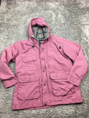 Abrigo Chaqueta De Colección Lands End Tareas de Granero Lona Púrpura Para Mujer L 14-16 Manta Forrada Foto 1 de 4