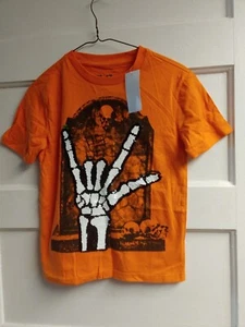 Kids skeleton flip sequin t-shirt; size 8 - Picture 1 of 3