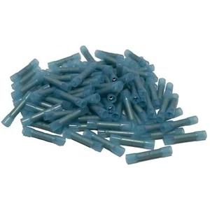 Install Bay 100PK Waterproof Heat Shrink Blue Butt Connector 14-16ga | HSBBC - Picture 1 of 2
