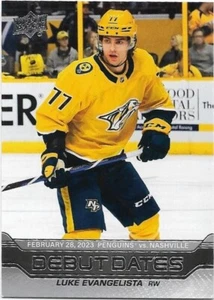 Luke Evangelista Debut Dates #DD-3 - Upper Deck 2023-24 - Picture 1 of 1