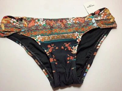 Kenneth Cole Tahiti Printed Tabbed Bikini Bottoms Women's Swimsuit Size S - Imagem 1 de 4