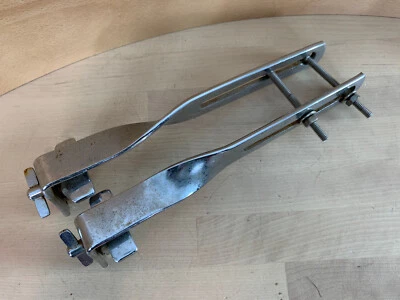 SLINGERLAND 50s Vtg Bongo Hoop Clamp Holder Mount Bracket Assembly Parts Chrome - Image 1 of 4