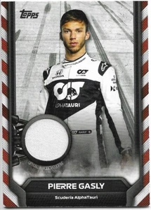 * 2021 Topps F1 Formula 1 PIERRE GASLY Authentic Memorabilia Relic 053/155 - Picture 1 of 2