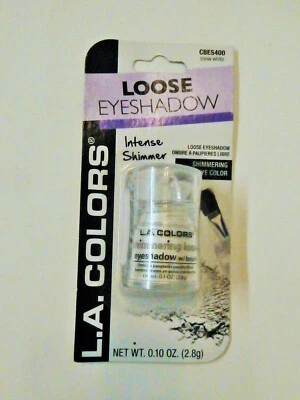 L.A. COLORS LOOSE EYESHADOW snow white CBES400 Intense Shimmer 0.10oz Unopened - Image 1 of 2