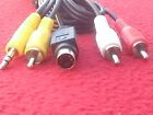 6 FT S-video AUX 3.5mm Audio to 3-rca Composite AV Video Cable for PC
