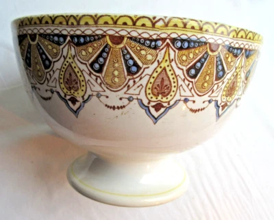 Grand bol ancien ou petit saladier Terre de Fer signé Creil & Montereau Art Déco - Photo 1/4