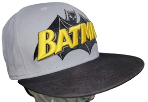 New Era Batman Hat DC Comics Black Gray Adjustable Baseball Cap Embroidered - Picture 1 of 10
