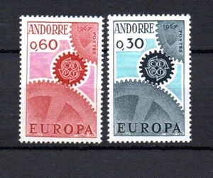 Andorra (Francia) 1967 conjunto sellos CEPT/Europa (Michel 199/200) bonito MNH - Imagen 1 de 1