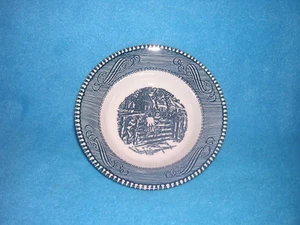 Ciotola frutta/dessert (salsa) in Currier e Ives Blue di Royal (USA) Old Farm Gate - Foto 1 di 2