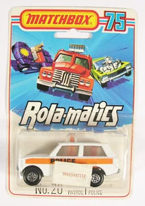 MINT MATCHBOX 20 POLICE RANGE ROVER ON UNOPENED ROLAMATICS CARD SUPERFAST - Picture 1 of 6