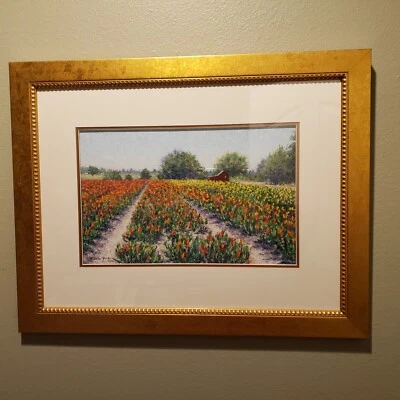 Arte Pastel Original Marsha York Granero Rojo Nueva Inglaterra "Spirit Of Calla" Foto 1 de 4