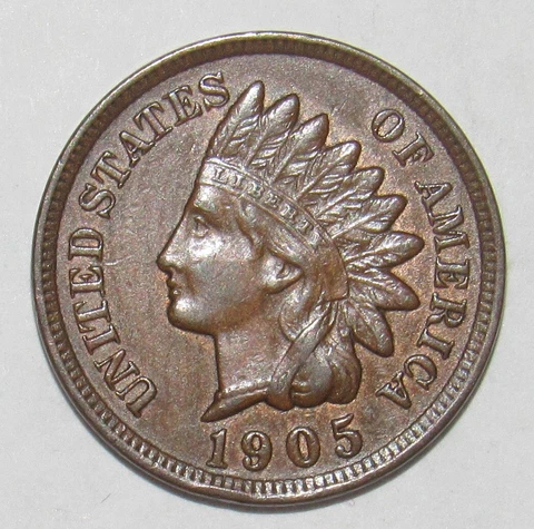 1905 Indian Head Cent BRN UNC (J3) Cover
