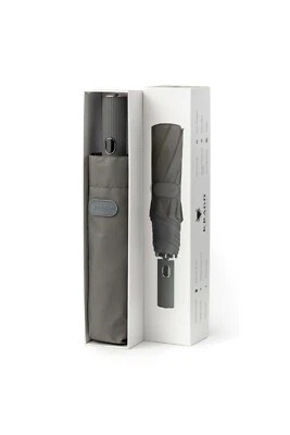 Windproof Auto Open Close Folding Umbrella - umbrella with Stylish Handle Gray - Image 1 of 4