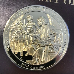 FRANKLIN MINT MEDALLIC HISTORY MANKIND 2oz SILBER MEDICI FAMILY #41 x61d - Bild 1 von 6