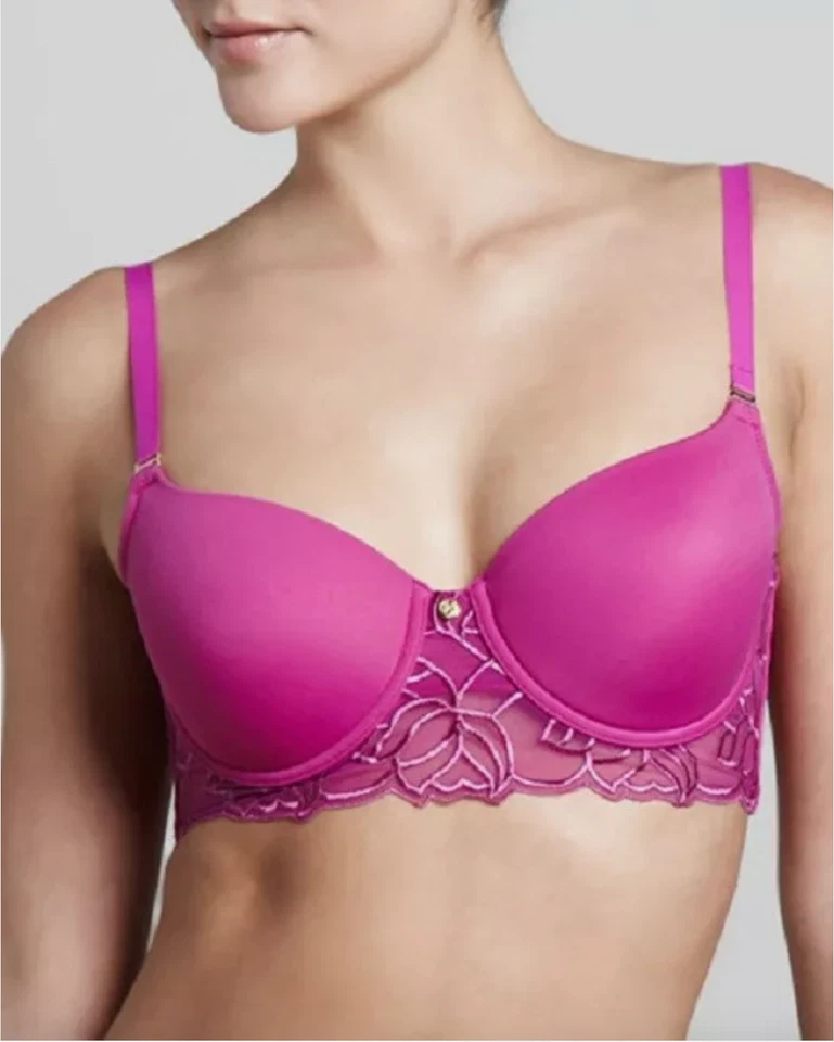 Nuevo con etiquetas Juego de sujetador / bragas Natori REVERIE, talla 32D / S, viola brillante Foto 1 de 3