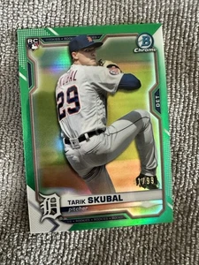 Bowman Chrome 2021 - Tarik Skubal #28 refractor verde/99 (RC) - Imagen 1 de 6
