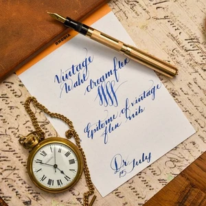 Wahl Eversharp Vintage Fountain Pen Rolled Gold Full Flex 14ct Gold EF Nib - Picture 1 of 13