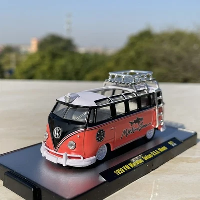 1:64 1959 VW Microbus Deluxe U.S.A. Diecast Metal Alloy Model Car Vintage Bus - Image 1 of 4