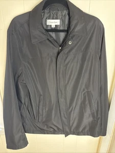 Calvin Klein Jacket Black Zip Up Wind Water Resistant Size M Classic Lightweight - Picture 1 of 14