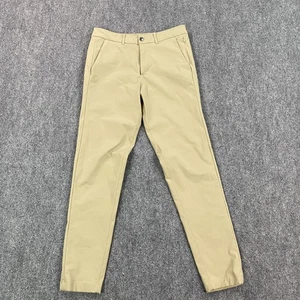 Pantalones Lululemon Para Hombres 30 Caqui Elastizados Rendimiento Chino Ajustados Cónicos Golf Tech - Imagen 1 de 11
