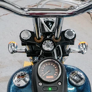 Cnc Solid Black Billet Aluminum For Harley Cvo Fat Boy Heritage Springer Rocker - Picture 1 of 7