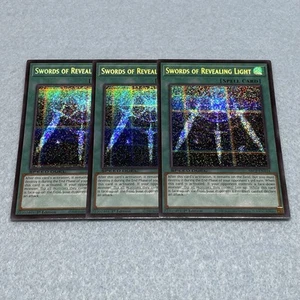 Yugioh Swords of Revealing Light SBC2 1. Auflage Secret Rare 3 Karten Set Light Played - Bild 1 von 2