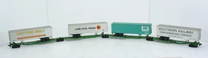 HO Athearn Burlington Northern Impack Articulated Spine Cars W/ Trailers - Picture 1 of 4