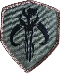 PARCHE GANCHO BOSQUE MILITAR EJÉRCITO TÁCTICO CALAVERA BANTHA MANDALORIANO GUERRA DE LAS ESTRELLAS - Imagen 1 de 2