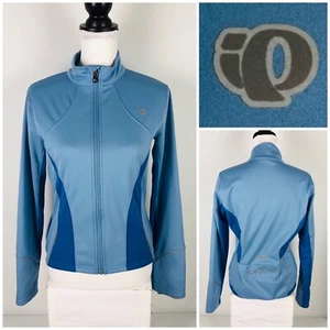 Pearl Izumi Womens Small Jacket Softshell Full Zip Blue Fleece Lined Cycling EUC - Picture 1 of 12