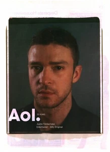 2010 PRINT AD - AOL.  AMERICA ONLINE AD - 25 YEARS AOL - JUSTIN TIMBERLAKE - Picture 1 of 1