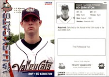 Bo Edmiston 2003 Choice Tri-City ValleyCats #15 Card *AutographDen*