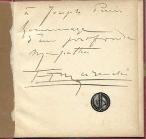 RARE EO FUTURISME 1903 FILIPPO TOMASO MARINETTI + DÉDICACE : LA MOMIE SANGLANTE - Foto 1 di 2