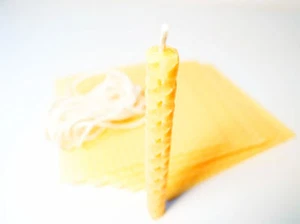 Kit para hacer velas de cumpleaños para niños, velas de cera de abejas, kit de velas hágalo usted mismo, hojas de cera de abejas - Imagen 1 de 12