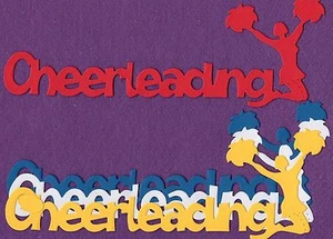 "CHEERLEADING" die cuts scrapbook cards - Picture 1 of 1