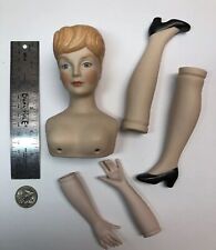 Porcelain Doll Kit â€œMeredithâ€� Dorothy Friedhoff Molded Head Arms & Legs