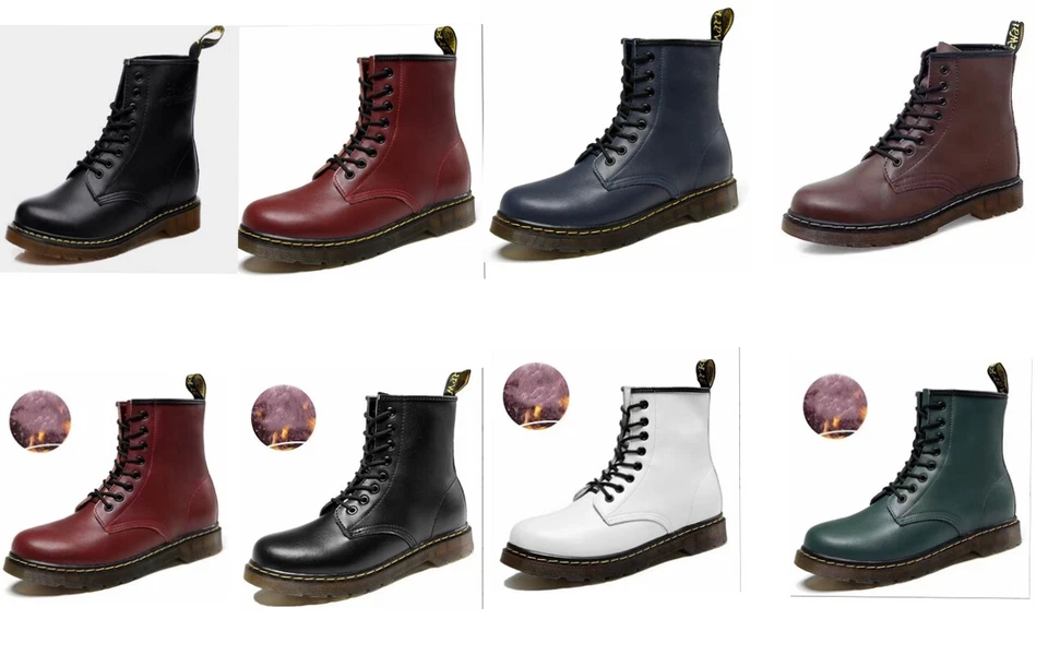 anfibi donna con lacci stivali scarpe scarponcini neri stivaletti alti militari - Immagine 1 di 4