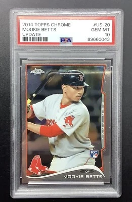 2014 Topps Chrome Update #US-20 Mookie Betts -RC - PSA 10 GEM-MINT - Image 1 of 2