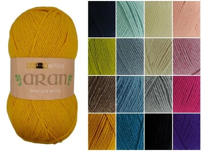 Bonus Aran with 20% Wool Hayfield Knitting Crochet Yarn Value 400g big ball - Image 1 of 2