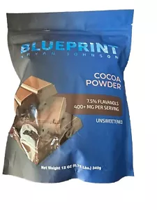 Blueprint Bryan Johnson Vegan Low Fat Unsweetened 100% Pure Cocoa 7.5% Flavanols - Picture 1 of 2