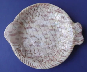 PV Italy 10-7/8" Ceramic Fish Shaped Plate - Several Available - Picture 1 of 3