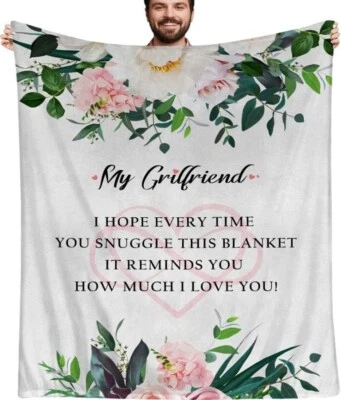 60x50IN VALENTINE GIFT for LOVER romantic Soft Throw Blanket for Bed Sofa Couch - Image 1 of 4