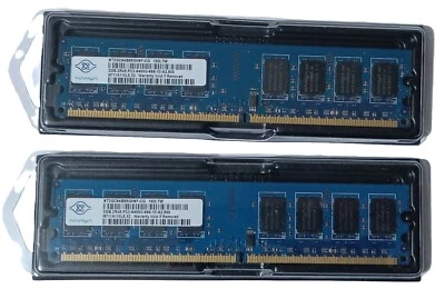 4 GB (2 x 2 GB) DDR2 800 MHz - MEMORIE RAM NANYA - 1,8V - DIMM SDRAM PC2 DESKTOP - Immagine 1 di 4