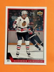 1993-94 Upper Deck #26 Alexander Andrijevski Chicago Blackhawks Hockey Card - Picture 1 of 2