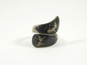 Anillo bypass vintage de plata esterlina Siam talla 5 3/4 - Imagen 1 de 4