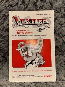 Coleco Venture Cartridge Game Instructions Guide No 56517A 1982 English French - Picture 1 of 7
